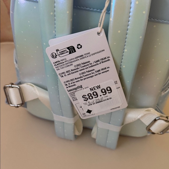 Loungefly Pokémon Ice Type Winter mini Backpack iridescent New! hard Tag - Picture 9 of 9